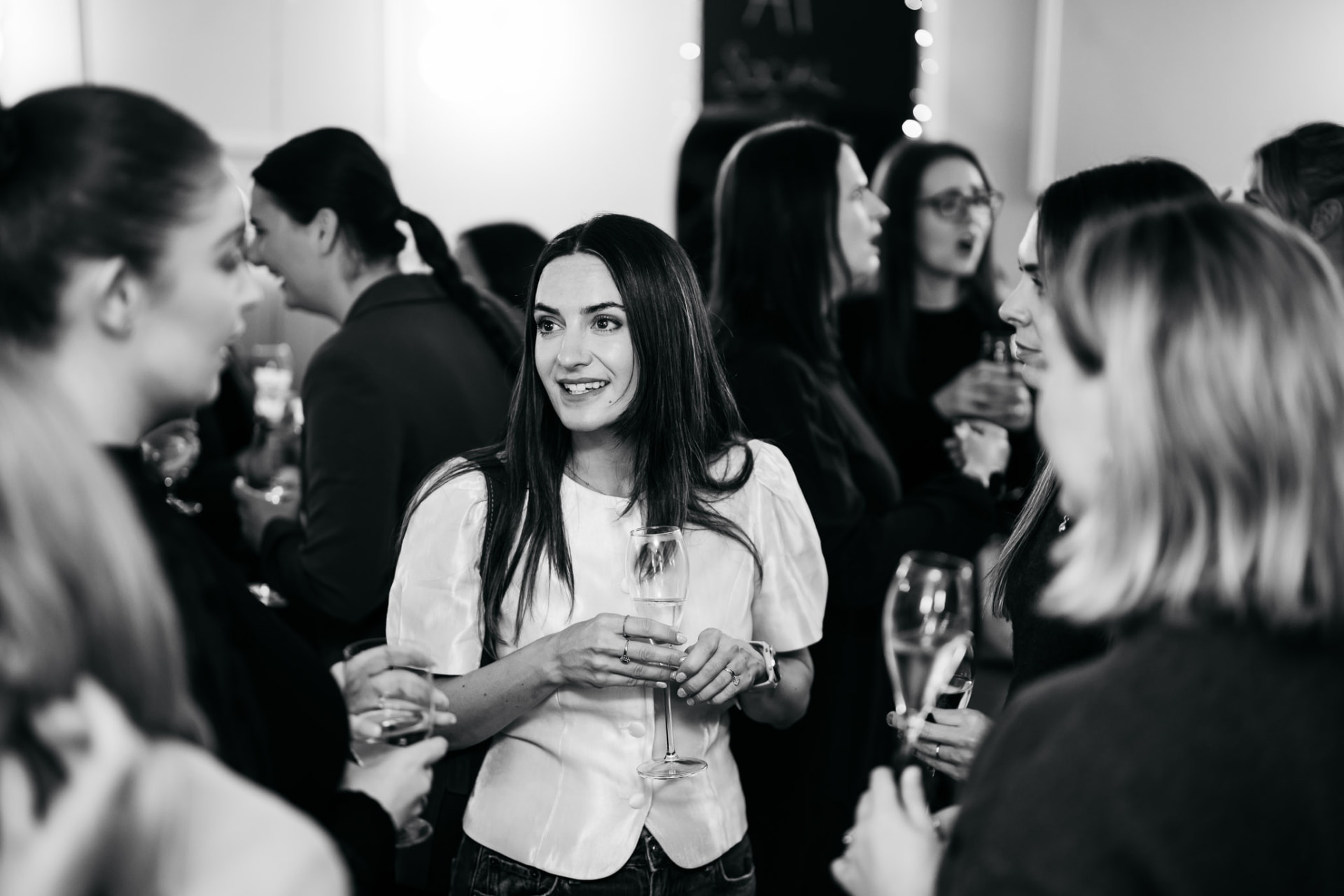 Guests talking at the launch